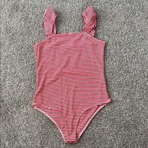 GB girls Striped Red and White Bodysuit